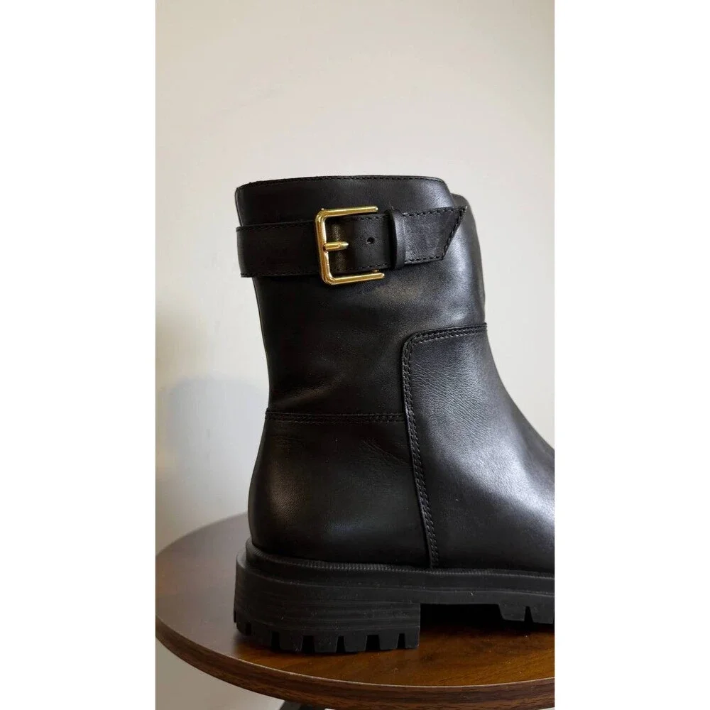 Arezzo Black Leather Booties 8B New in Box MSRP $159 - Picture 11 of 14